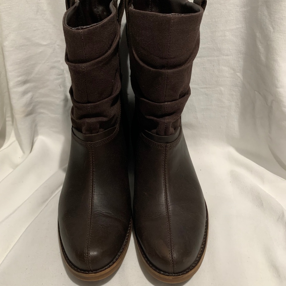 MERRELL Adaline Mid-Calf Boot Brown Leather 7.5 - Picture 3 of 7